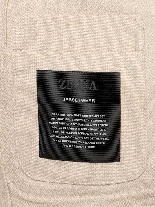 Zegna: Micro structure cotton jersey jacket - Piedicavallo - men_5 | Luisa Via Roma