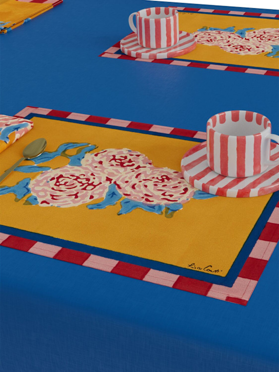 LISA CORTI: Set of 2 Leopard Stripes Gold placemats - ecraft_1 | Luisa Via Roma