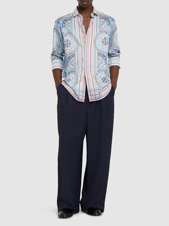Etro: Printed cotton shirt - men_1 | Luisa Via Roma