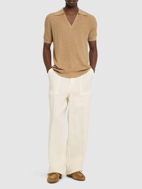 Frescobol Carioca: Joaquim s/s v neck polo - men_1 | Luisa Via Roma