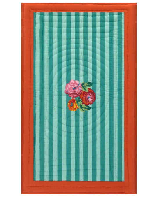LISA CORTI: Nazim Stripes Aqua Veronese junior quilt - ecraft_0 | Luisa Via Roma