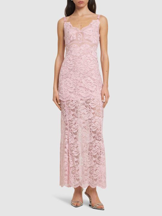 Stretch lace long dress - Thumbnail 2