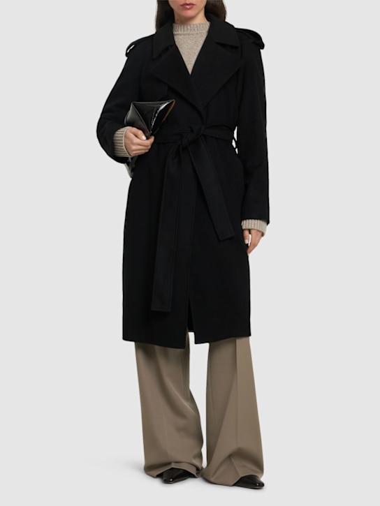 Burberry: Cappotto lungo in cashmere - women_1 | Luisa Via Roma