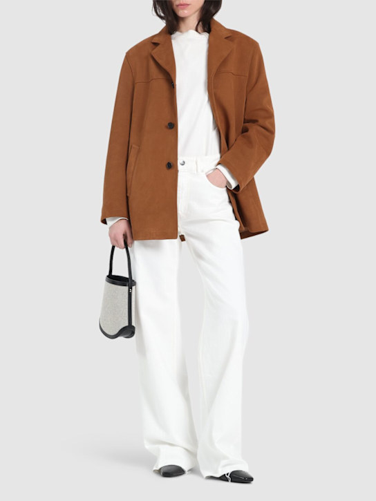 ANINE BING: Hugh コットンストレートジーンズ - women_1 | Luisa Via Roma