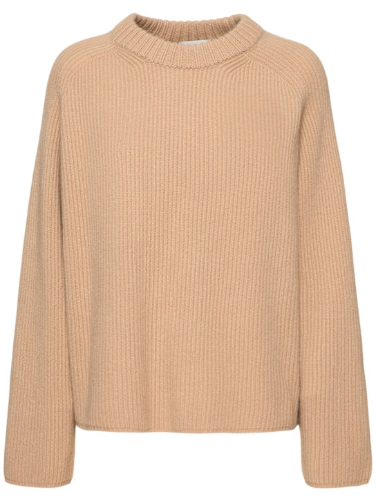 Forte_forte: Cashmere wool rib roundneck sweater - women_0 | Luisa Via Roma