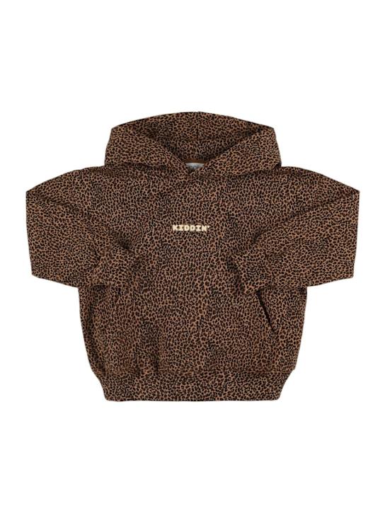 Kiddin: Felpa in cotone - Marrone/Nero - kids-girls_0 | Luisa Via Roma