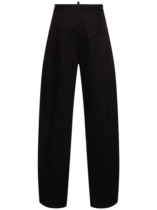 Dsquared2: Icon Amelia wide leg low rise jeans - Black - women_3 | Luisa Via Roma