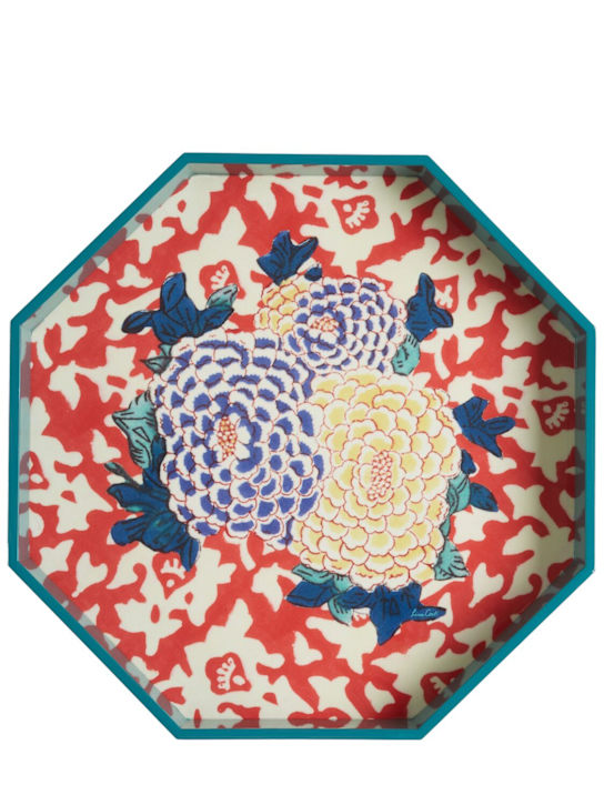 LISA CORTI: Arabesque Corolla lacquered tray - ecraft_0 | Luisa Via Roma