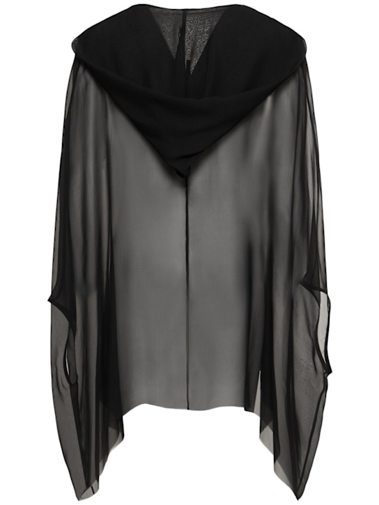 Rick Owens: Kaftan mit Kapuze - Schwarz - men_3 | Luisa Via Roma