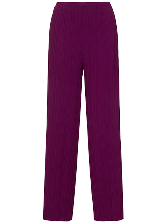 Forte_forte: Crepe plisse' regular waist pants - women_0 | Luisa Via Roma