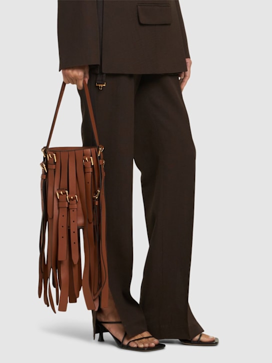 Moschino: Multibelts leather tote bag - women_1 | Luisa Via Roma