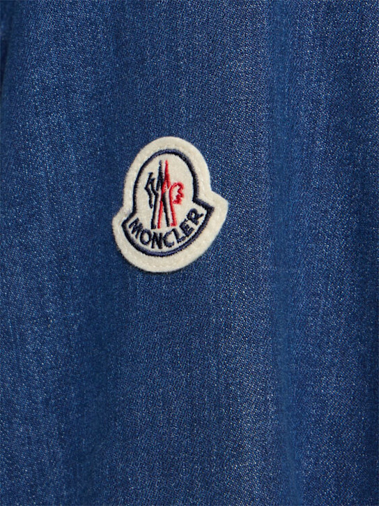 Moncler: Chesery denim field jacket - Blue - men_5 | Luisa Via Roma