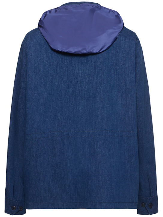 Moncler: Chesery denim field jacket - Blue - men_6 | Luisa Via Roma