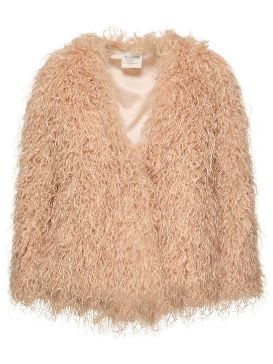 Forte_forte: Long plush kimono coat - women_0 | Luisa Via Roma