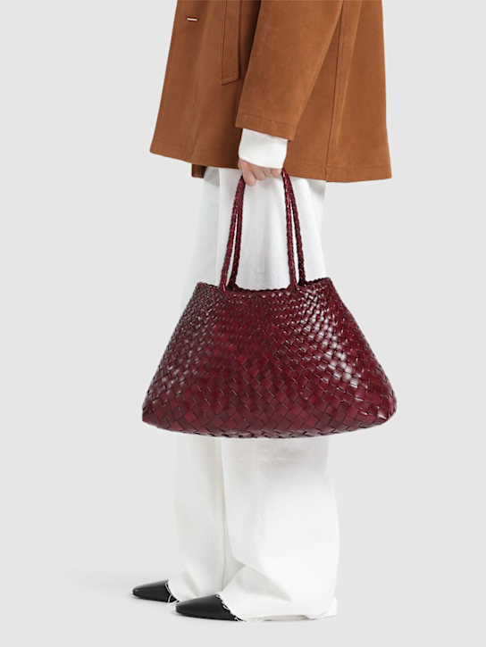 Dragon Diffusion: Big Santa Croce leather tote bag - Bordeaux - women_1 | Luisa Via Roma