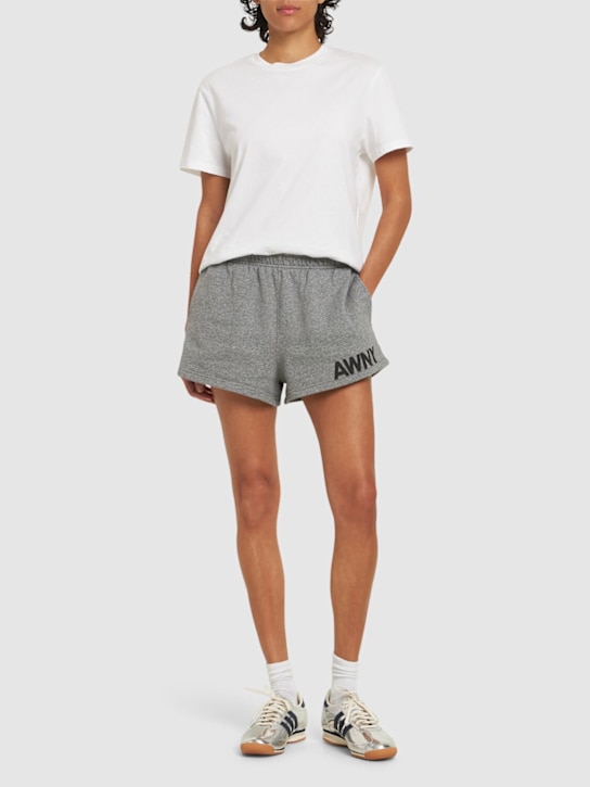 Alexander Wang: Graphic jersey running shorts - women_1 | Luisa Via Roma