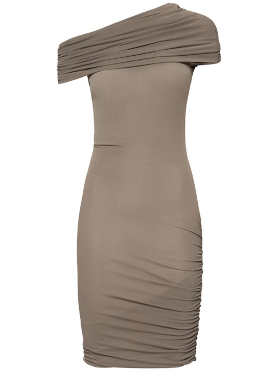 Lola draped jersey mini dress - Thumbnail 1