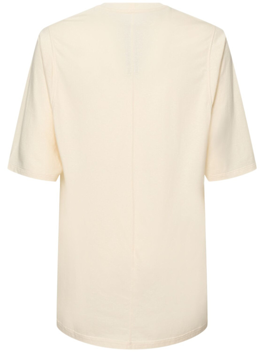 Rick Owens: Jumbo SS maxi t-shirt - Natural Black - men_3 | Luisa Via Roma