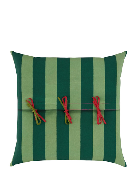 LISA CORTI: Nizam Stripes Aqua Veronese pillow - Green - ecraft_1 | Luisa Via Roma