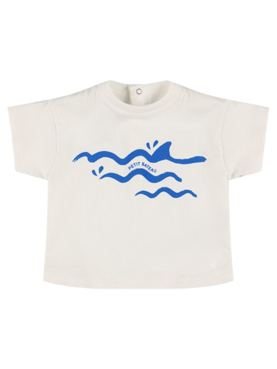Petit Bateau: Printed cotton jersey t-shirt - kids-boys_0 | Luisa Via Roma