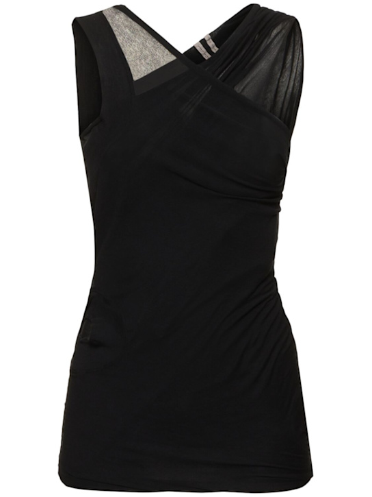 Rick Owens: Top in cotone Hollywood Banana - Nero - women_0 | Luisa Via Roma