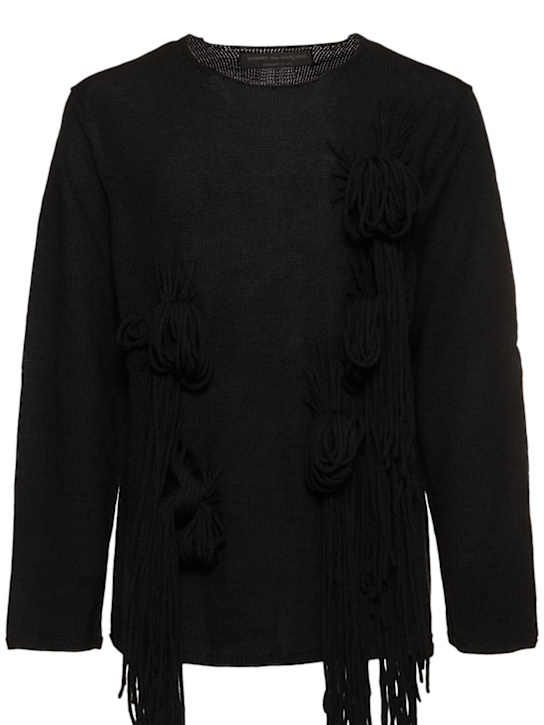 Comme des Garçons Homme Plus: Acrylic wool jersey w/ knot details - men_0 | Luisa Via Roma