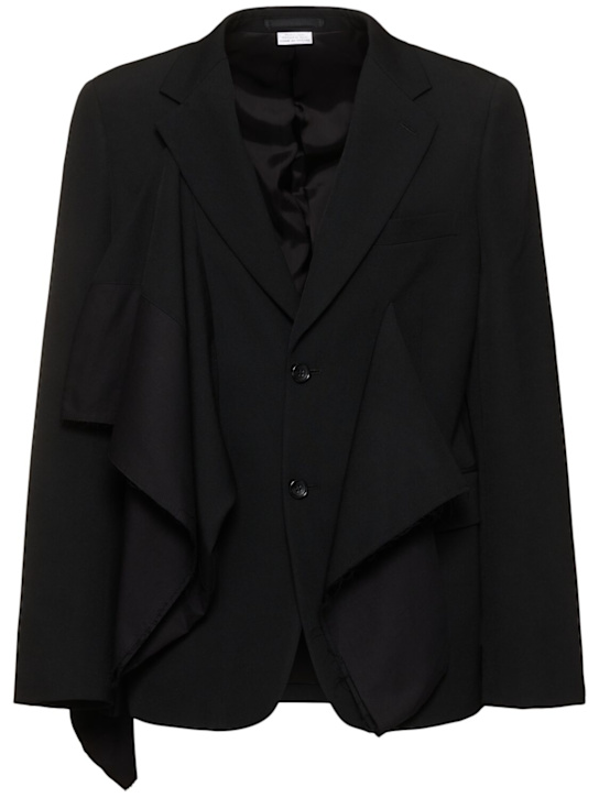 Comme des Garçons Homme Plus: Wool gabardine & cotton jacket - men_0 | Luisa Via Roma