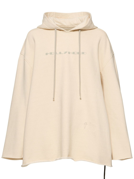 Rick Owens DRKSHDW: Peter logo hoodie - men_0 | Luisa Via Roma