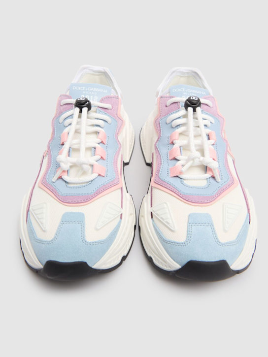 Dolce&Gabbana: スニーカー - White/Pink/Blue - kids-girls_1 | Luisa Via Roma