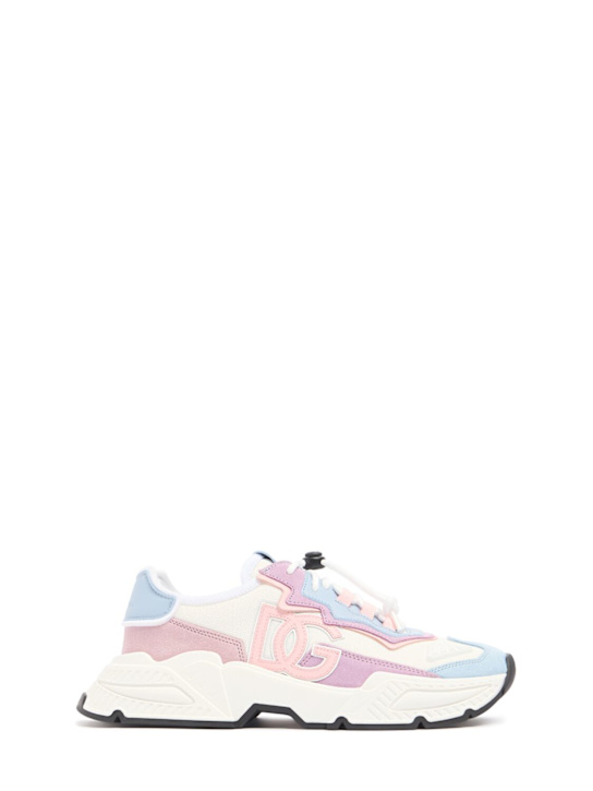 Dolce&Gabbana: スニーカー - White/Pink/Blue - kids-girls_0 | Luisa Via Roma