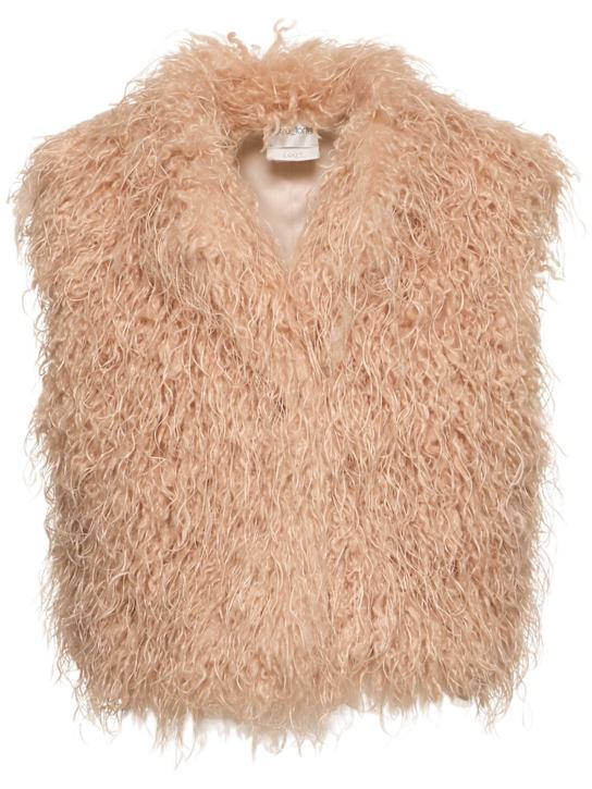 Forte_forte: Long plush vest - women_0 | Luisa Via Roma