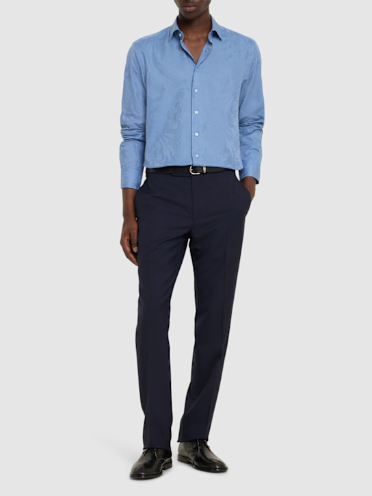 Etro: Cotton jacquard shirt - men_1 | Luisa Via Roma