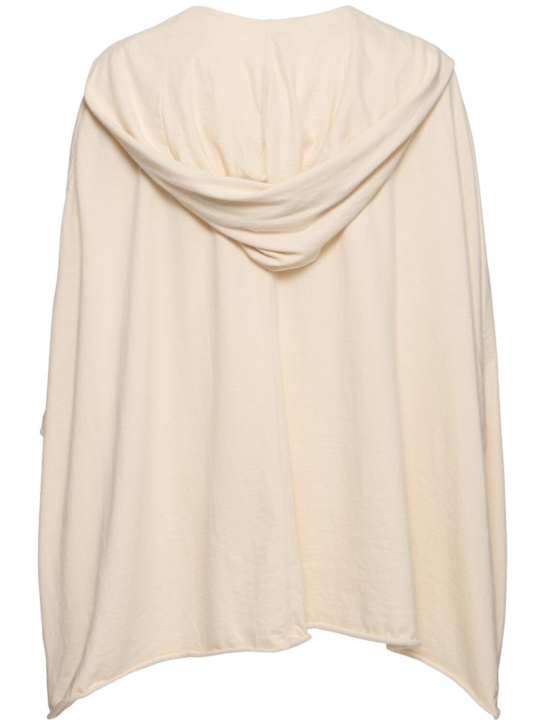 Rick Owens: Hooded kaftan - Natural - men_3 | Luisa Via Roma