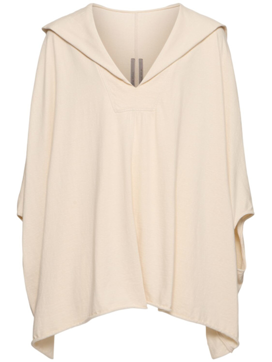 Rick Owens: Hooded kaftan - Natural - men_0 | Luisa Via Roma