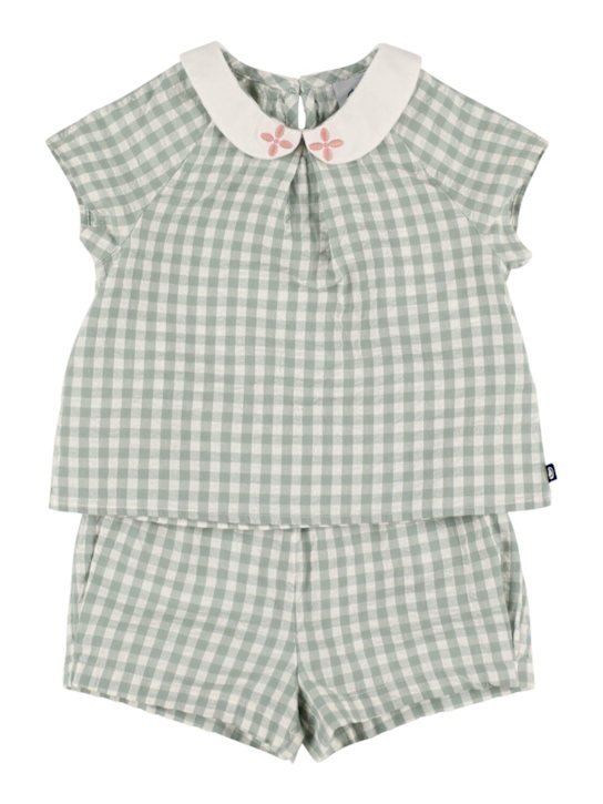 Petit Bateau: Camicia e shorts in popeline di cotone - kids-girls_0 | Luisa Via Roma