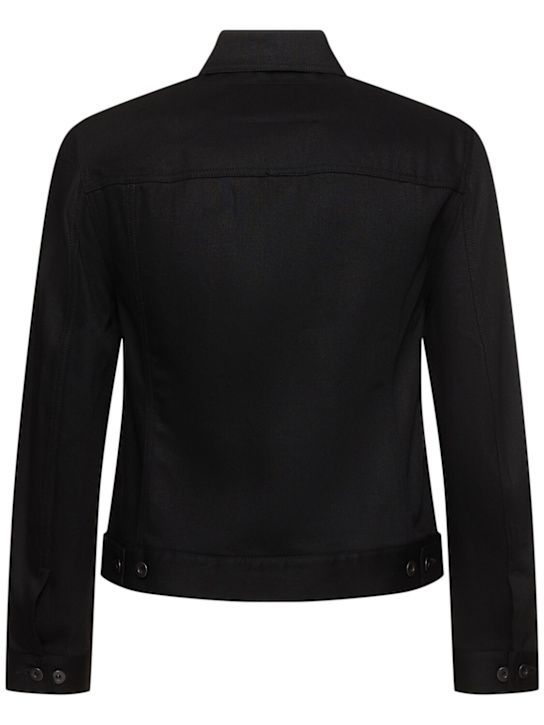 Rick Owens DRKSHDW: Denim trucker jacket - Black - men_3 | Luisa Via Roma