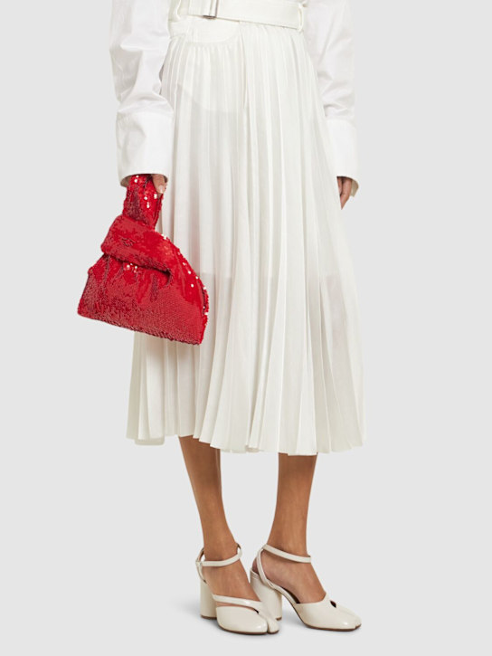 MSGM: Paillettes top handle bag - Red - women_1 | Luisa Via Roma