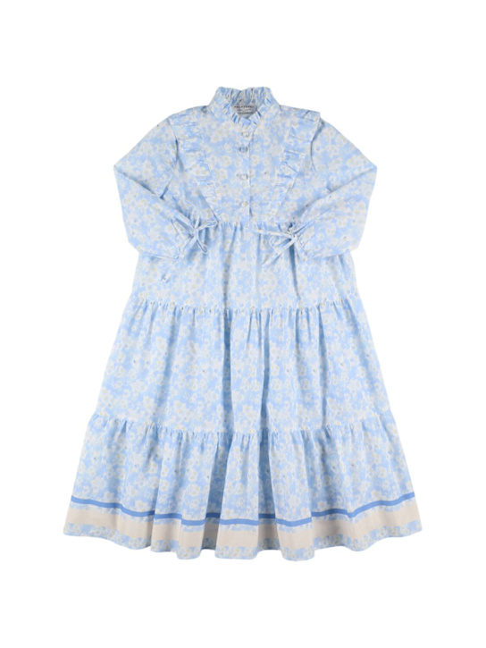 Philosophy: Vestito in popeline di cotone stampato - Blu - kids-girls_0 | Luisa Via Roma