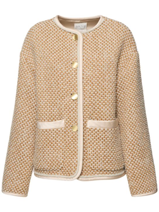 Forte_forte: Natte' tweed wool blend casual jacket - women_0 | Luisa Via Roma