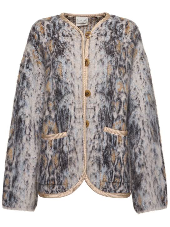 Forte_forte: Alpaca blend jacquard short jacket - women_0 | Luisa Via Roma