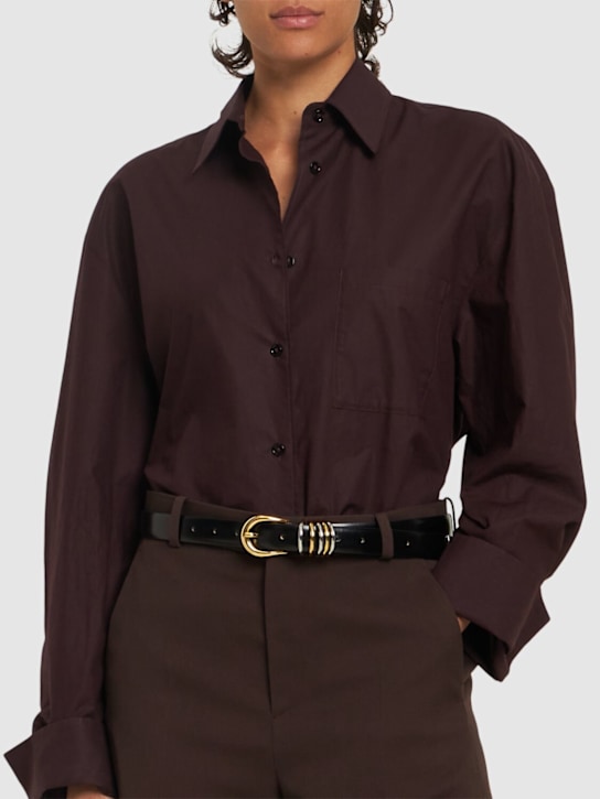 Déhanche: Hollyhock mixed metal leather belt - women_1 | Luisa Via Roma