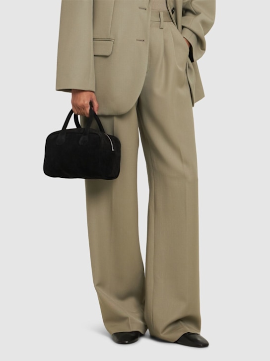 MARGESHERWOOD: LVR Exclusive Bowling soft suede bag - women_1 | Luisa Via Roma