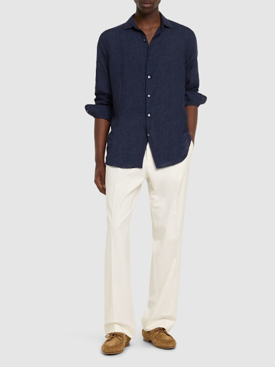 Zegna: Linen shirt - men_1 | Luisa Via Roma