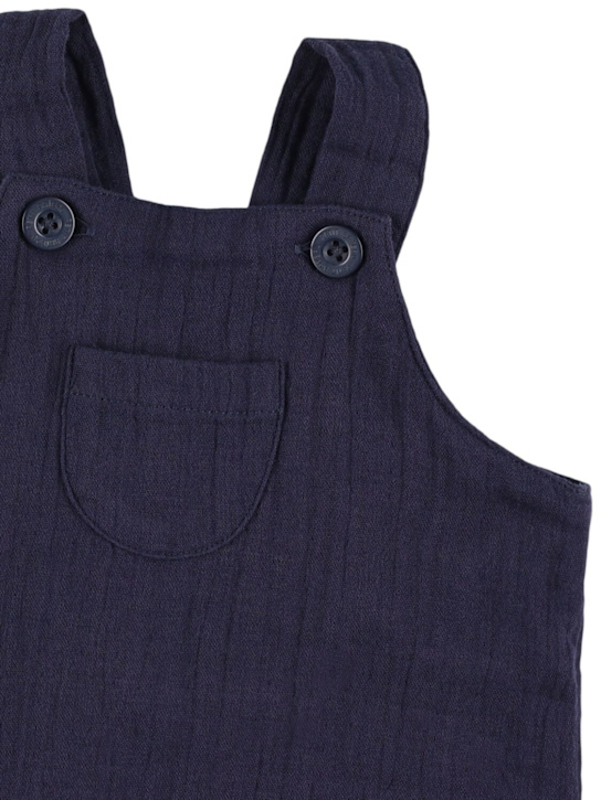 Petit Bateau: Cotton muslin overalls - kids-boys_1 | Luisa Via Roma