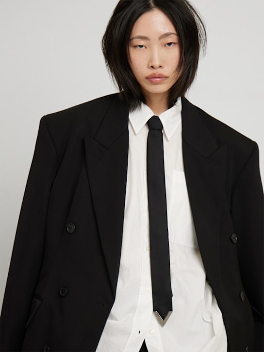 Valentino Garavani: Valentie wool & silk tie - women_1 | Luisa Via Roma