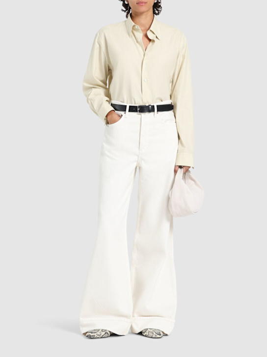 Agolde: Dame high rise wide leg jeans - White - women_1 | Luisa Via Roma