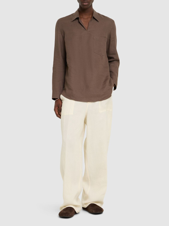 Zegna: Oberteil aus Leinen „Oasi“ - men_1 | Luisa Via Roma