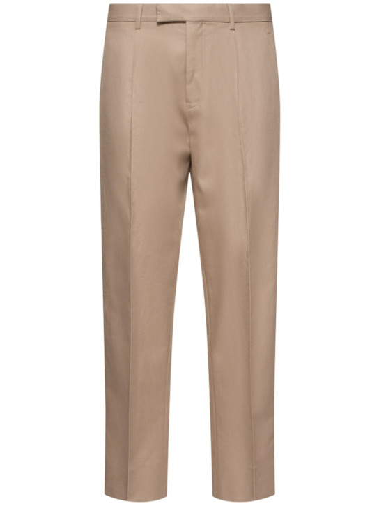Zegna: Cotton & linen pants - Piedicavallo - men_0 | Luisa Via Roma
