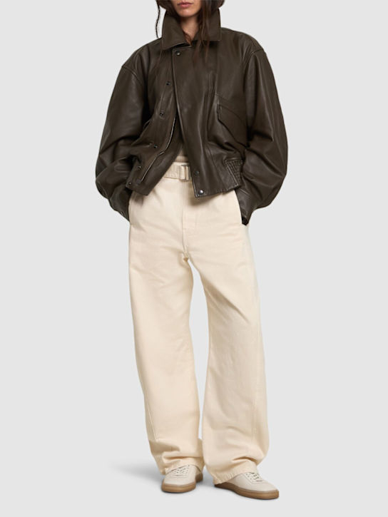 Lemaire: Soft nappa leather jacket - women_1 | Luisa Via Roma