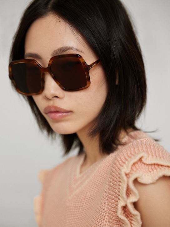 Chloé: Zelie squared acetate sunglasses - women_1 | Luisa Via Roma